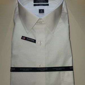 CREMIEUX WHITE BUTTON SHIRT SLIM FIT